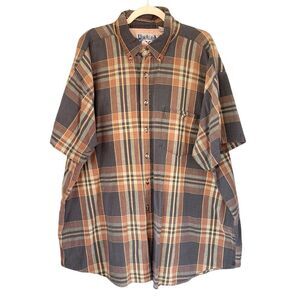 90’s VTG Himalaya Outfitters Men’s Plaid Shirt Brown Orange Size 3X Cotton